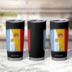Spain Argentina Half Flag Spanish Argentinian Roots Tumbler Cup