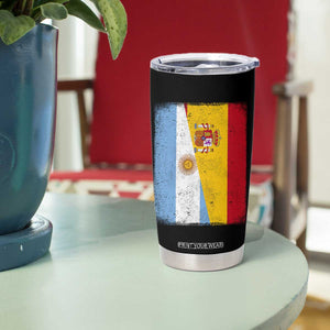 Spain Argentina Half Flag Spanish Argentinian Roots Tumbler Cup
