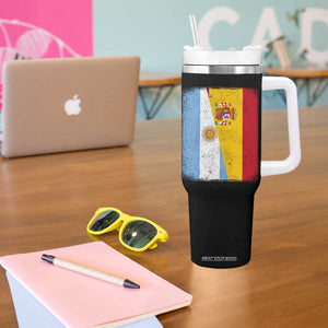 Spain Argentina Half Flag Spanish Argentinian Roots Tumbler With Handle