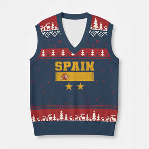 Spain Champions 2026 Second Star V-Neck Knit Sweater Vest Espana Coat of Arms