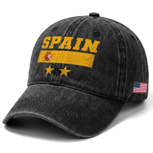 Spain Champions 2026 Second Star Washed Cotton Baseball Cap Espana Coat of Arms