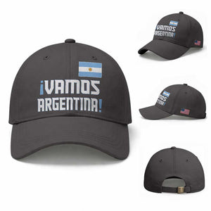 Vamos Argentina Baseball Cap Sol De May Argentinian Flag National Pride