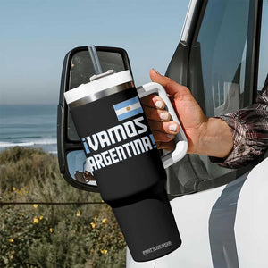 Vamos Argentina Tumbler With Handle Sol De May Argentinian Flag National Pride