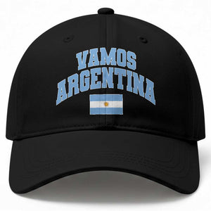 Vamos Argentina Football Throwback Design Baseball Cap Vintage Argentinian Flag