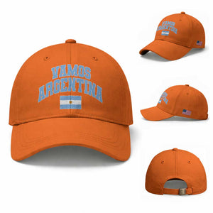 Vamos Argentina Football Throwback Design Baseball Cap Vintage Argentinian Flag
