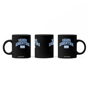 Vamos Argentina Football Throwback Design Coffee Mug Vintage Argentinian Flag