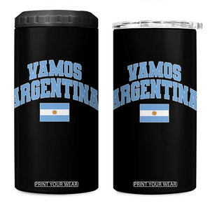 Vamos Argentina Football Throwback Design 4 in 1 Can Cooler Tumbler Vintage Argentinian Flag