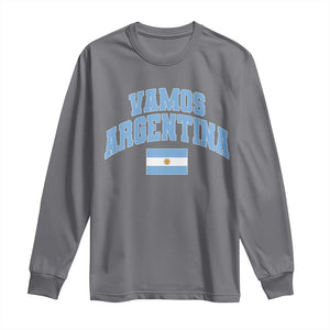 Vamos Argentina Football Throwback Design Long Sleeve Shirt Vintage Argentinian Flag