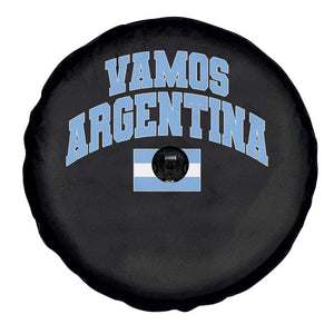 Vamos Argentina Football Throwback Design Spare Tire Cover Vintage Argentinian Flag