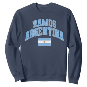 Vamos Argentina Football Throwback Design Sweatshirt Vintage Argentinian Flag