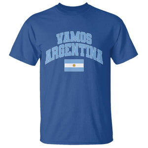 Vamos Argentina Football Throwback Design T Shirt Vintage Argentinian Flag