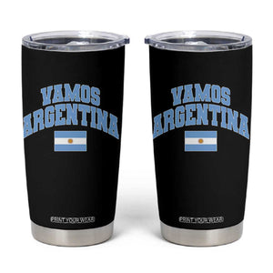Vamos Argentina Football Throwback Design Tumbler Cup Vintage Argentinian Flag