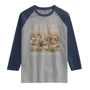 Battle of Little Bighorn Raglan Shirt Courage Honor Remember Native American