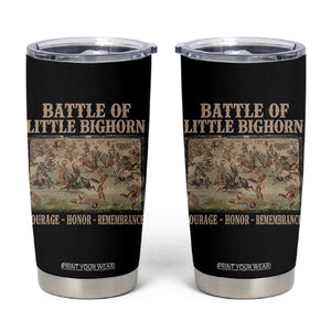 Battle of Little Bighorn Tumbler Cup Courage Honor Remember Native American