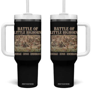 Battle of Little Bighorn Tumbler With Handle Courage Honor Remember Native American