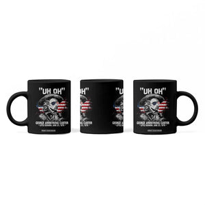 Uh Oh George Armstrong Custer Little Bighorn Coffee Mug Vintage American Flag June 25 1876