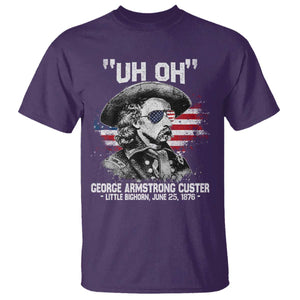 Uh Oh George Armstrong Custer Little Bighorn T Shirt Vintage American Flag June 25 1876