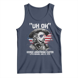 Uh Oh George Armstrong Custer Little Bighorn Tank Top Vintage American Flag June 25 1876