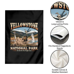 Yellowstone National Park Do Not Pet The Fluffy Cows Garden Flag