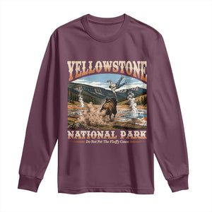 Yellowstone National Park Do Not Pet The Fluffy Cows Long Sleeve Shirt