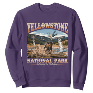 Yellowstone National Park Do Not Pet The Fluffy Cows Sweatshirt