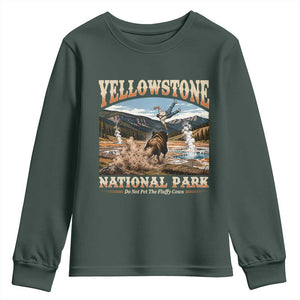Yellowstone National Park Do Not Pet The Fluffy Cows Youth Sweatshirt