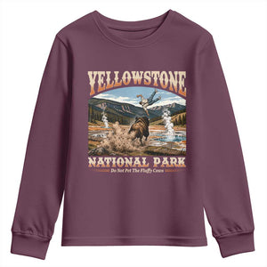 Yellowstone National Park Do Not Pet The Fluffy Cows Youth Sweatshirt