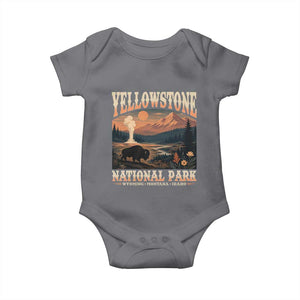 Yellowstone National Park Wyoming Montana Idaho Baby Onesie Vintage Bison Geyser
