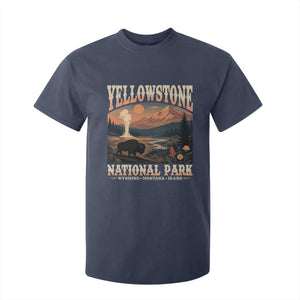 Yellowstone National Park Wyoming Montana Idaho T Shirt For Kid Vintage Bison Geyser