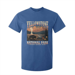 Yellowstone National Park Wyoming Montana Idaho T Shirt For Kid Vintage Bison Geyser