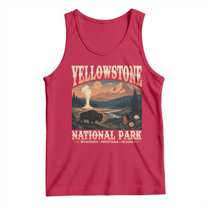 Yellowstone National Park Wyoming Montana Idaho Tank Top Vintage Bison Geyser