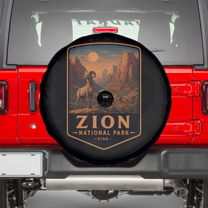 Zion National Park Spare Tire Cover Vintage The Narrows Utah Bighorn Sheep