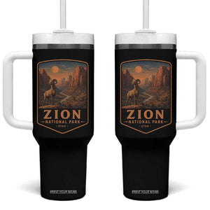 Zion National Park Tumbler With Handle Vintage The Narrows Utah Bighorn Sheep