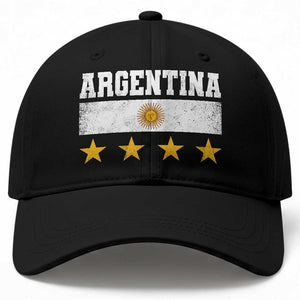 Argentina Champions 2026 4th Star Baseball Cap Vintage Sol De May and Stripes