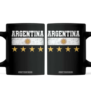 Argentina Champions 2026 4th Star Coffee Mug Vintage Sol De May and Stripes