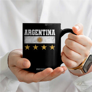 Argentina Champions 2026 4th Star Coffee Mug Vintage Sol De May and Stripes
