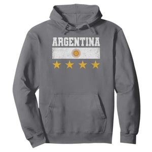 Argentina Champions 2026 4th Star Hoodie Vintage Sol De May and Stripes