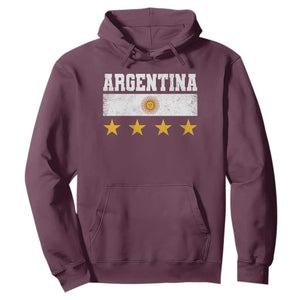 Argentina Champions 2026 4th Star Hoodie Vintage Sol De May and Stripes