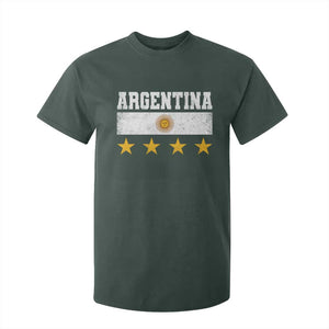 Argentina Champions 2026 4th Star T Shirt For Kid Vintage Sol De May and Stripes