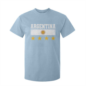 Argentina Champions 2026 4th Star T Shirt For Kid Vintage Sol De May and Stripes