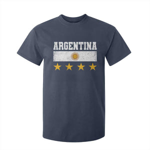 Argentina Champions 2026 4th Star T Shirt For Kid Vintage Sol De May and Stripes