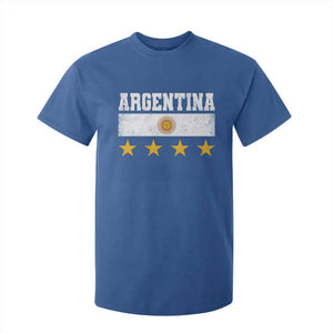Argentina Champions 2026 4th Star T Shirt For Kid Vintage Sol De May and Stripes