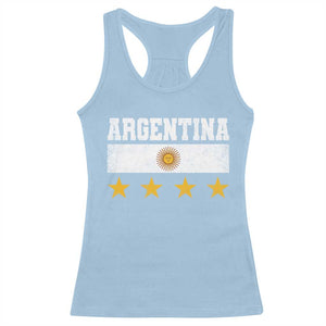 Argentina Champions 2026 4th Star Racerback Tank Top Vintage Sol De May and Stripes