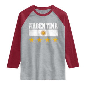 Argentina Champions 2026 4th Star Raglan Shirt Vintage Sol De May and Stripes