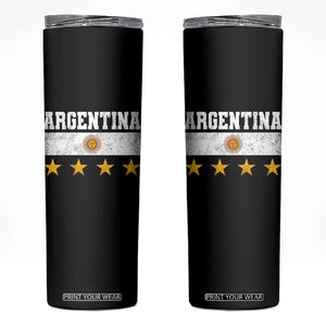 Argentina Champions 2026 4th Star Skinny Tumbler Vintage Sol De May and Stripes