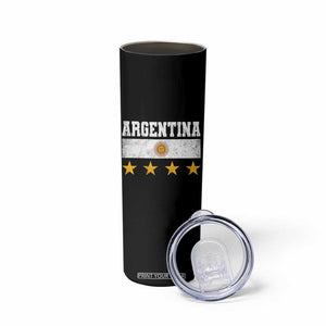Argentina Champions 2026 4th Star Skinny Tumbler Vintage Sol De May and Stripes