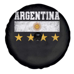 Argentina Champions 2026 4th Star Spare Tire Cover Vintage Sol De May and Stripes