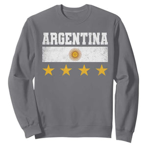 Argentina Champions 2026 4th Star Sweatshirt Vintage Sol De May and Stripes