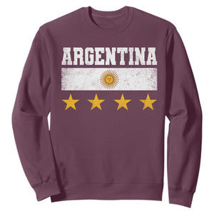 Argentina Champions 2026 4th Star Sweatshirt Vintage Sol De May and Stripes