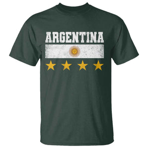 Argentina Champions 2026 4th Star T Shirt Vintage Sol De May and Stripes